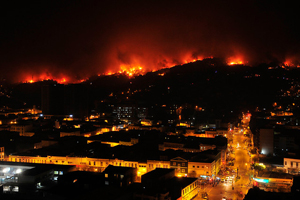 Mega incendio en Valparaíso, 2014.