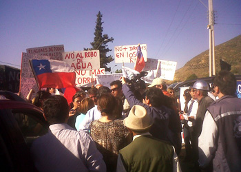Marcha por la defensa del agua en Petorca (Fuente: Modatima).