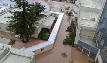 Hospital de Copiapó inundado.
