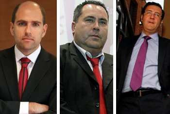Sergio Jadue, Mauricio Etcheverry y Nibaldo Jaque